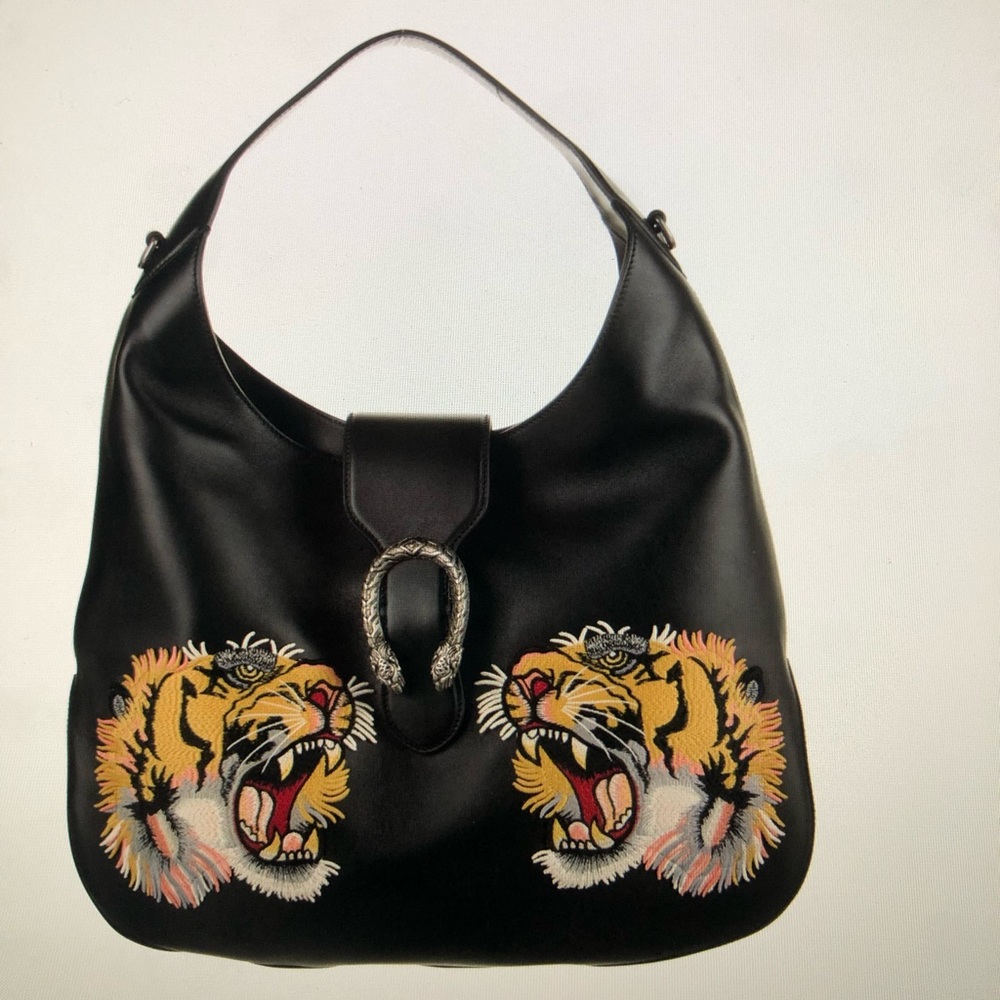 GUCCI Large Embroidered Dionysus Hobo Bag